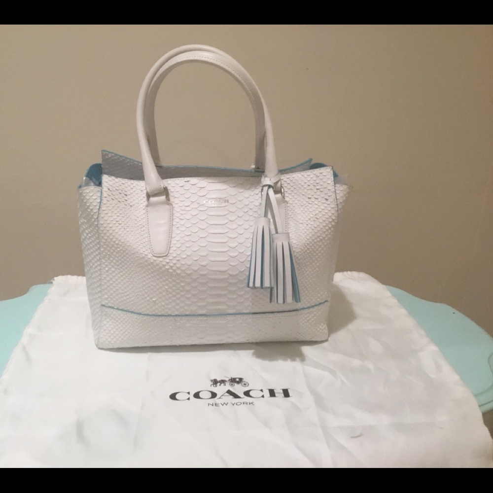 🆕LISTING RARE 💥COACH White Python Bag - Picture 8 of 8